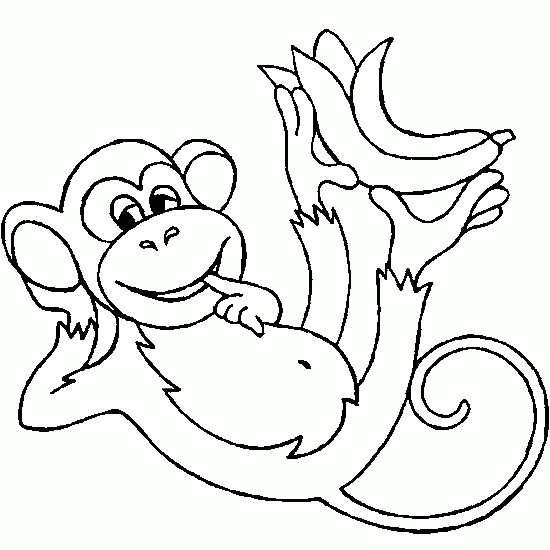 サルの無料ぬりえ #14145（動物コレクション）