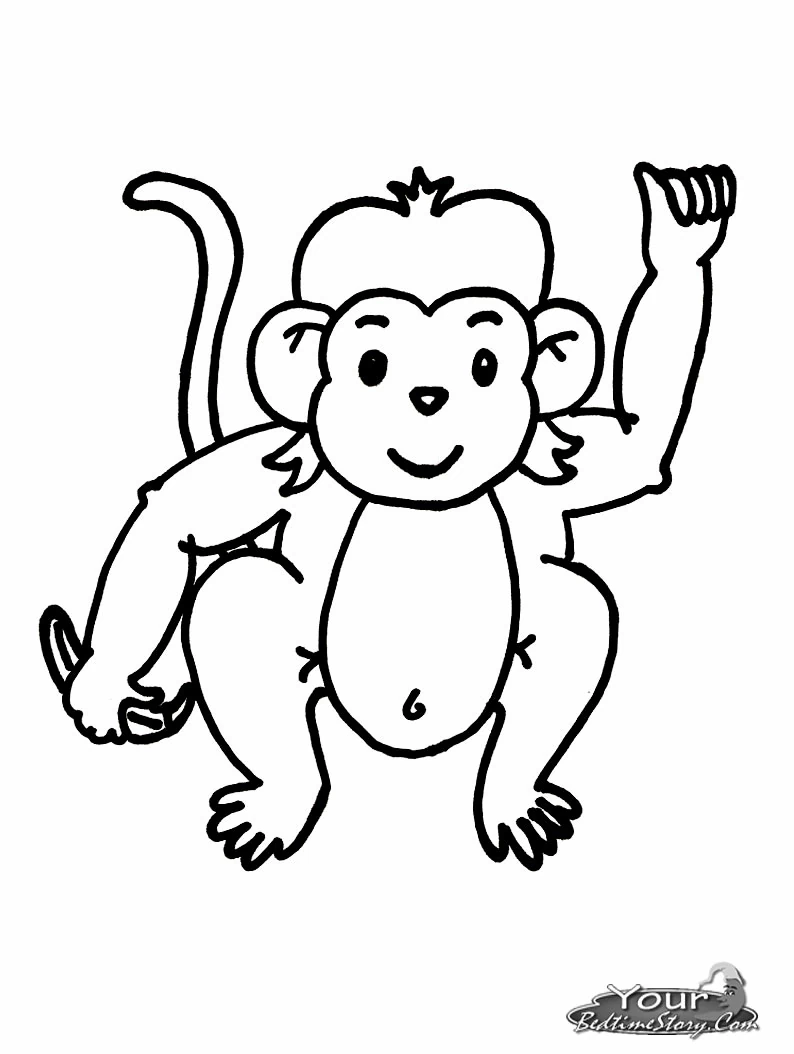 サルの無料ぬりえ #14156（動物コレクション）