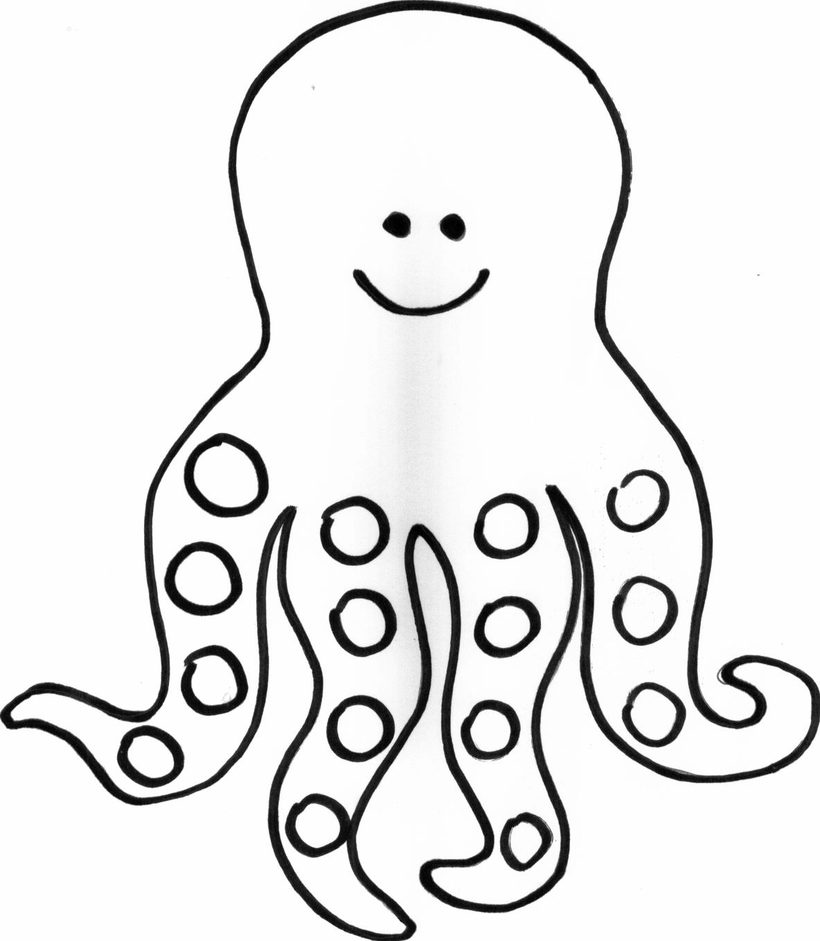 タコの無料ぬりえ #18928（動物コレクション）