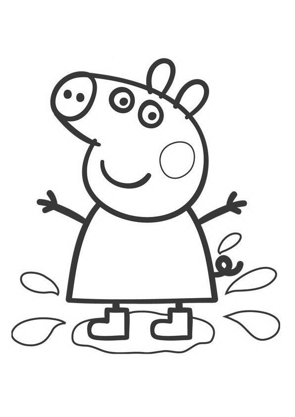 豚の無料ぬりえ #3602（動物コレクション）