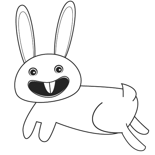 ウサギの無料ぬりえ #9523（動物コレクション）