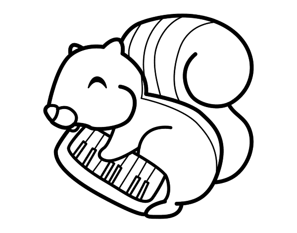 リスの無料ぬりえ #6163（動物コレクション）