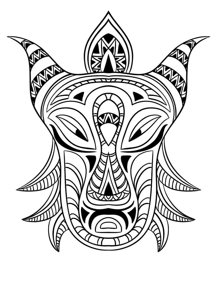 アフリカの仮面の無料ぬりえ #219157（物コレクション）