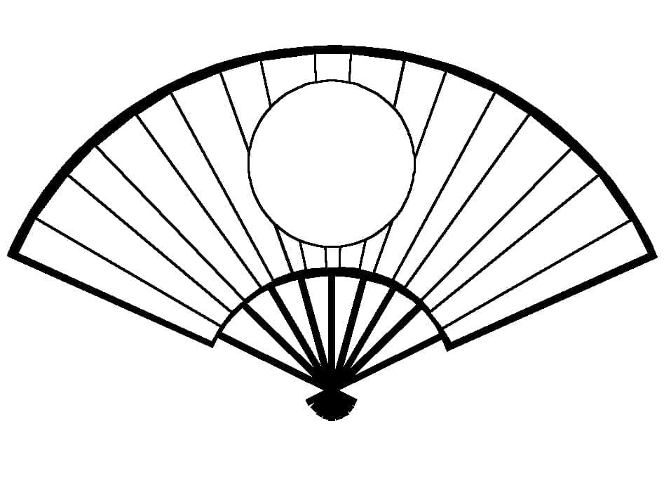 扇子の無料ぬりえ #191034（物コレクション）
