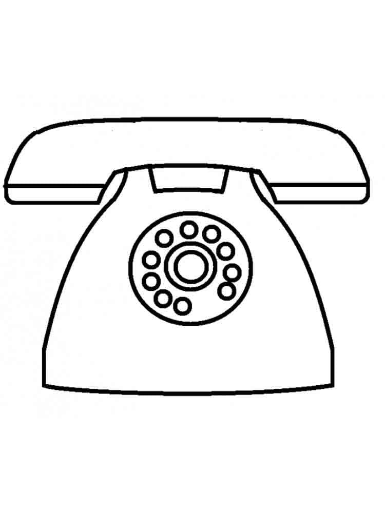 電話の無料ぬりえ #192587（物コレクション）