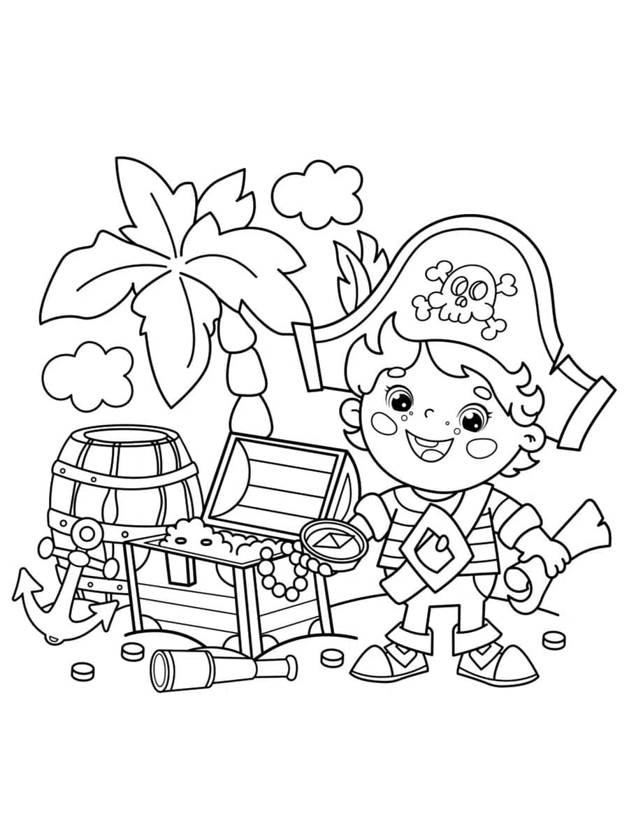 宝箱の無料ぬりえ #220525（物コレクション）