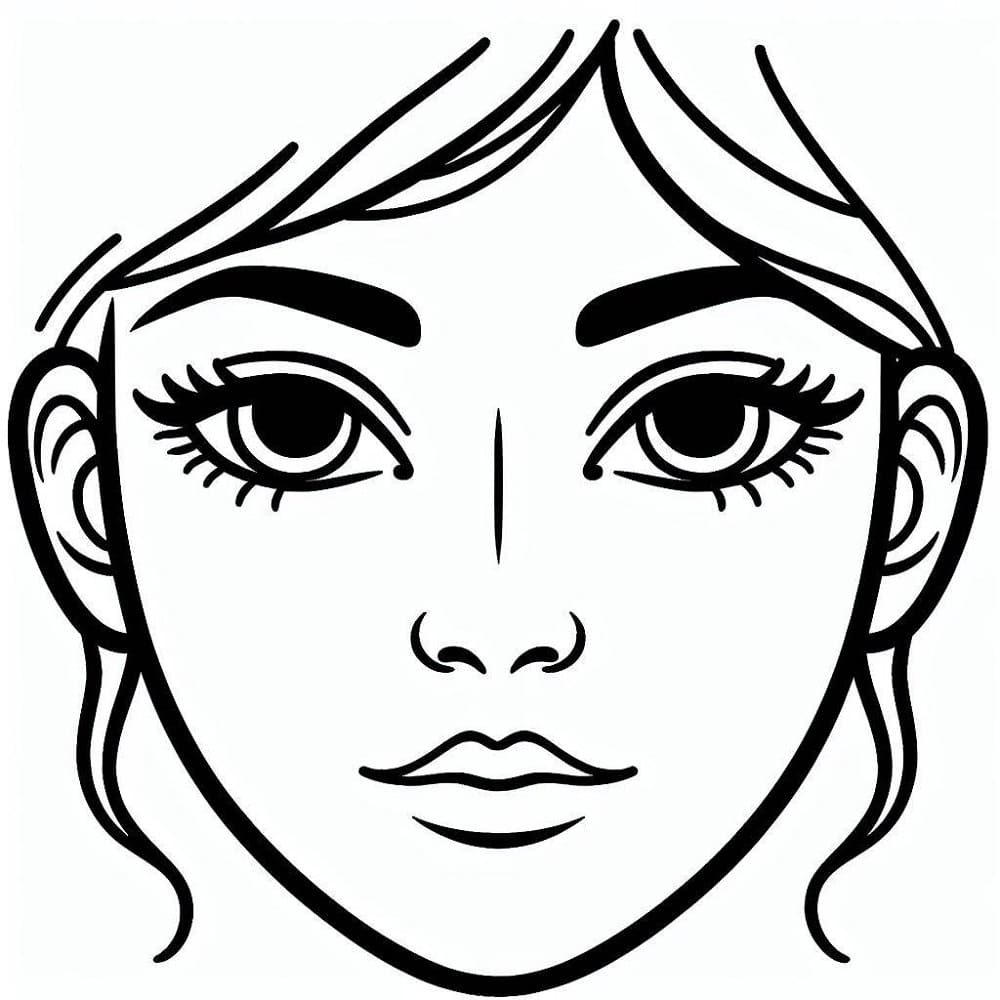 顔の無料ぬりえ #211968（その他コレクション）