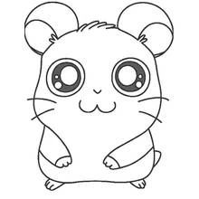 ハムスター (動物)ぬりえ #8043 印刷して色を塗る