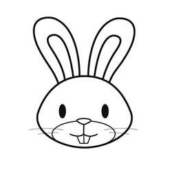 ウサギ (動物)ぬりえ #9593 印刷して色を塗る