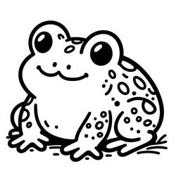 ヒキガエル (動物)ぬりえ #218479 印刷して色を塗る