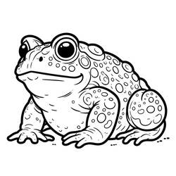 ヒキガエル (動物)ぬりえ #218482 印刷して色を塗る