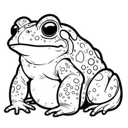 ヒキガエル (動物)ぬりえ #218485 印刷して色を塗る