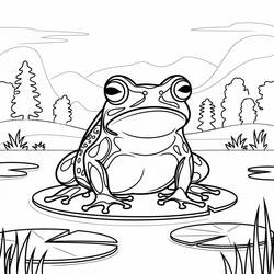 ヒキガエル (動物)ぬりえ #218493 印刷して色を塗る