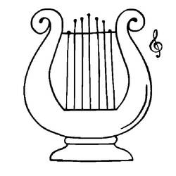 ハープ - 無料の印刷用ぬりえ