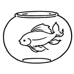 水族館 (物)ぬりえ #184542 印刷して色を塗る