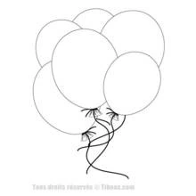 風船 (物)ぬりえ #169580 印刷して色を塗る