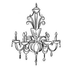 燭台 (物)ぬりえ #169843 印刷して色を塗る