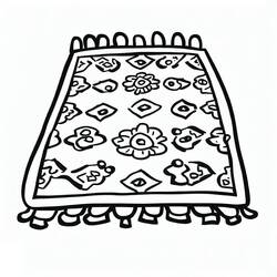 カーペット (物)ぬりえ #185924 印刷して色を塗る