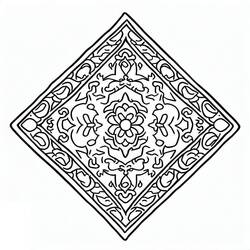 カーペット (物)ぬりえ #185934 印刷して色を塗る