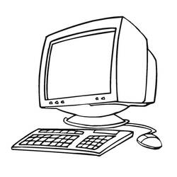 コンピューター (物)ぬりえ #179619 印刷して色を塗る