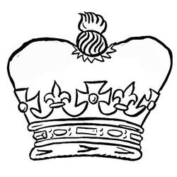 王冠 (物)ぬりえ #195944 印刷して色を塗る