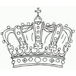王冠 (物)ぬりえ #195948 印刷して色を塗る