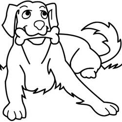 犬の骨 (物)ぬりえ #189701 印刷して色を塗る