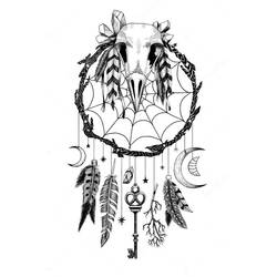 ドリームキャッチャー (物)ぬりえ #207674 印刷して色を塗る