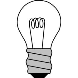 電球 (物)ぬりえ #119376 印刷して色を塗る