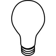 電球 (物)ぬりえ #119450 印刷して色を塗る