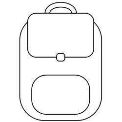 ランドセル (物)ぬりえ #220475 印刷して色を塗る