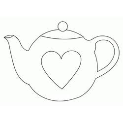ティーポット (物)ぬりえ #185619 印刷して色を塗る