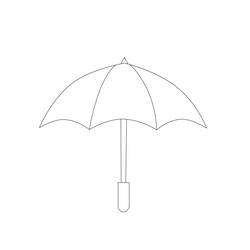 傘 (物)ぬりえ #172729 印刷して色を塗る