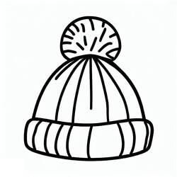 冬の帽子 (物)ぬりえ #191278 印刷して色を塗る