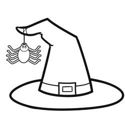 魔女の帽子 (物)ぬりえ #203994 印刷して色を塗る