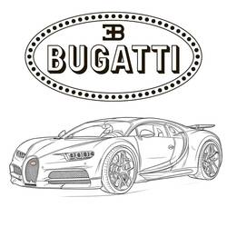 Bugatti (交通)ぬりえ #218687 印刷して色を塗る