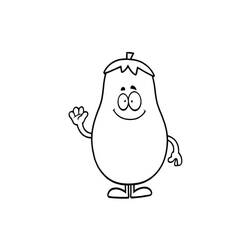 Dessin à colorier: Aubergine (Alimentation et Nutrition) #207471 - Coloriages à Imprimer Gratuits