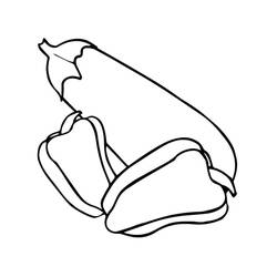 Dessin à colorier: Aubergine (Alimentation et Nutrition) #207472 - Coloriages à Imprimer Gratuits