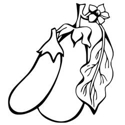 Dessin à colorier: Aubergine (Alimentation et Nutrition) #207485 - Coloriages à Imprimer Gratuits