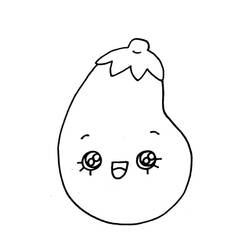 Dessin à colorier: Aubergine (Alimentation et Nutrition) #207498 - Coloriages à Imprimer Gratuits