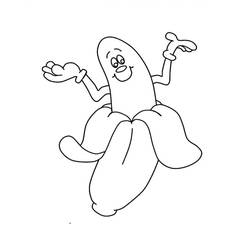 Dessin à colorier: Banane (Alimentation et Nutrition) #199033 - Coloriages à Imprimer Gratuits