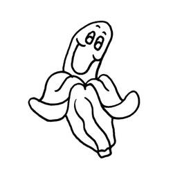 Dessin à colorier: Banane (Alimentation et Nutrition) #199047 - Coloriages à Imprimer Gratuits