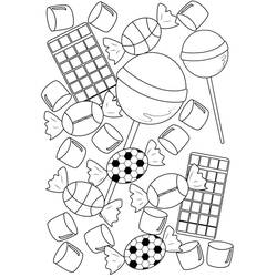 Dessin à colorier: Bonbons (Alimentation et Nutrition) #190788 - Coloriages à Imprimer Gratuits