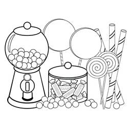 Dessin à colorier: Bonbons (Alimentation et Nutrition) #190794 - Coloriages à Imprimer Gratuits