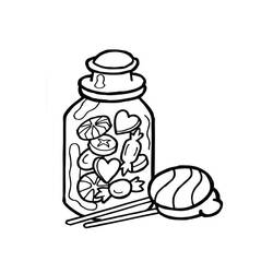 Dessin à colorier: Bonbons (Alimentation et Nutrition) #190804 - Coloriages à Imprimer Gratuits