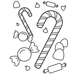 Dessin à colorier: Bonbons (Alimentation et Nutrition) #190811 - Coloriages à Imprimer Gratuits