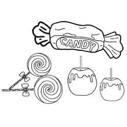 Dessin à colorier: Bonbons (Alimentation et Nutrition) #190812 - Coloriages à Imprimer Gratuits