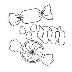 Dessin à colorier: Bonbons (Alimentation et Nutrition) #190813 - Coloriages à Imprimer Gratuits