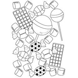 Dessin à colorier: Bonbons (Alimentation et Nutrition) #190814 - Coloriages à Imprimer Gratuits