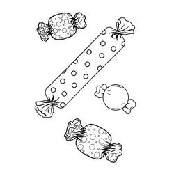 Dessin à colorier: Bonbons (Alimentation et Nutrition) #190815 - Coloriages à Imprimer Gratuits
